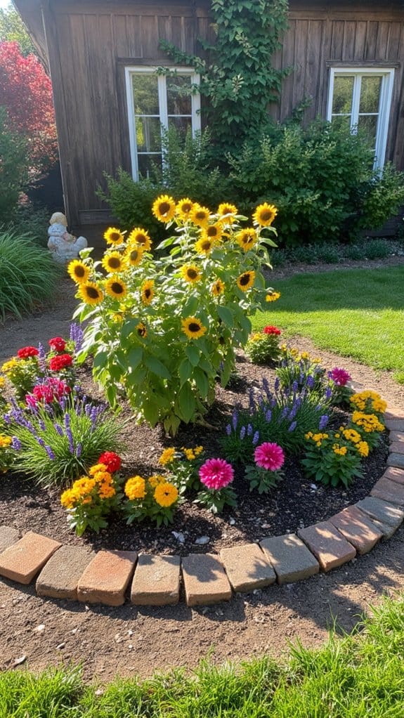 pollinator friendly flower bed