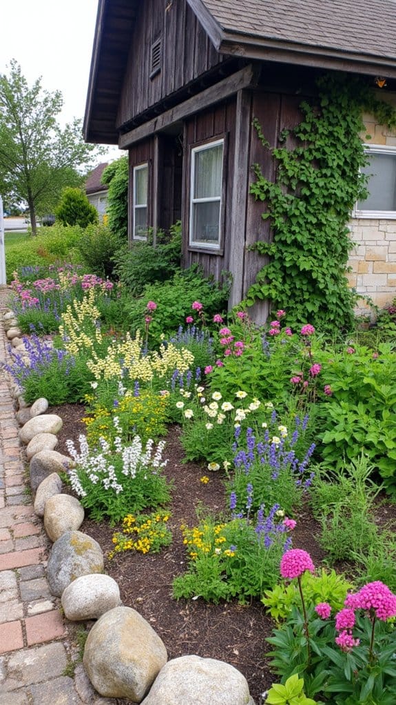 pollinator friendly native flower beds