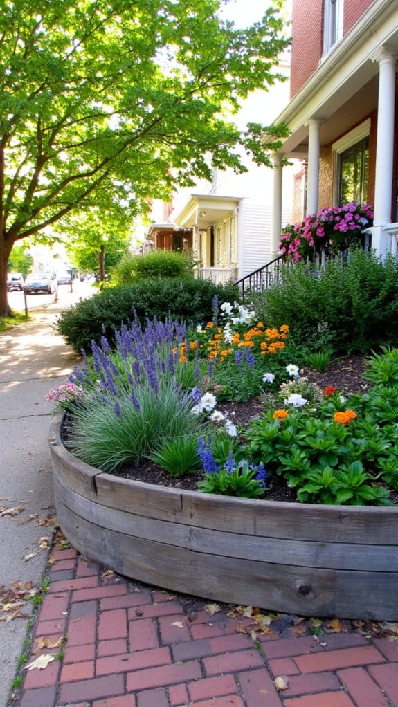 reclaimed wood garden borders