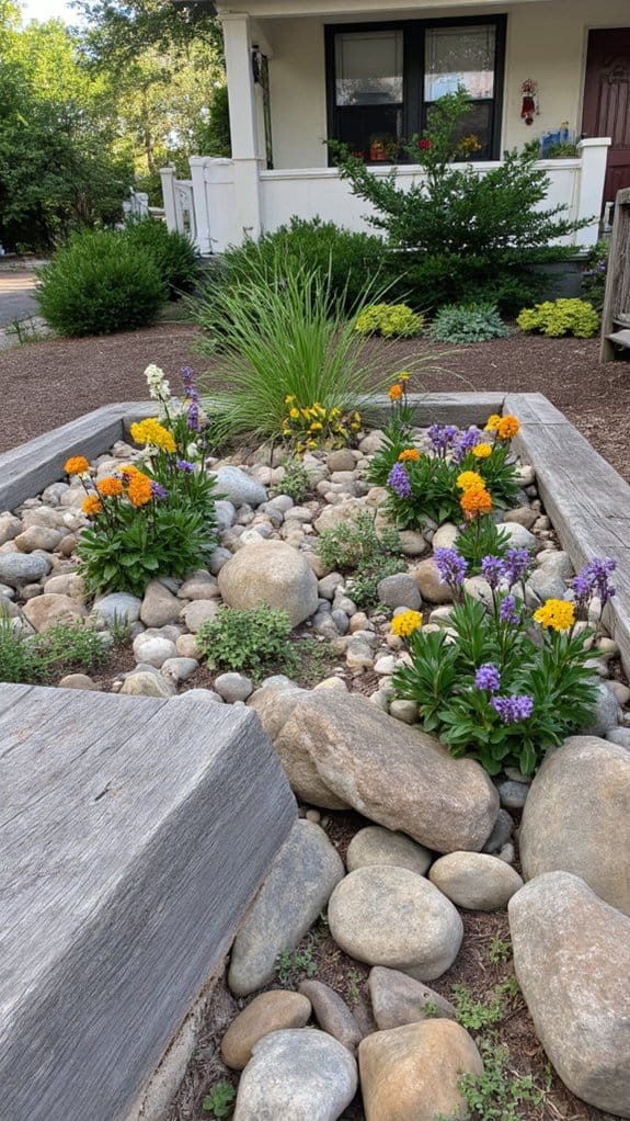 rock flower bed maintenance