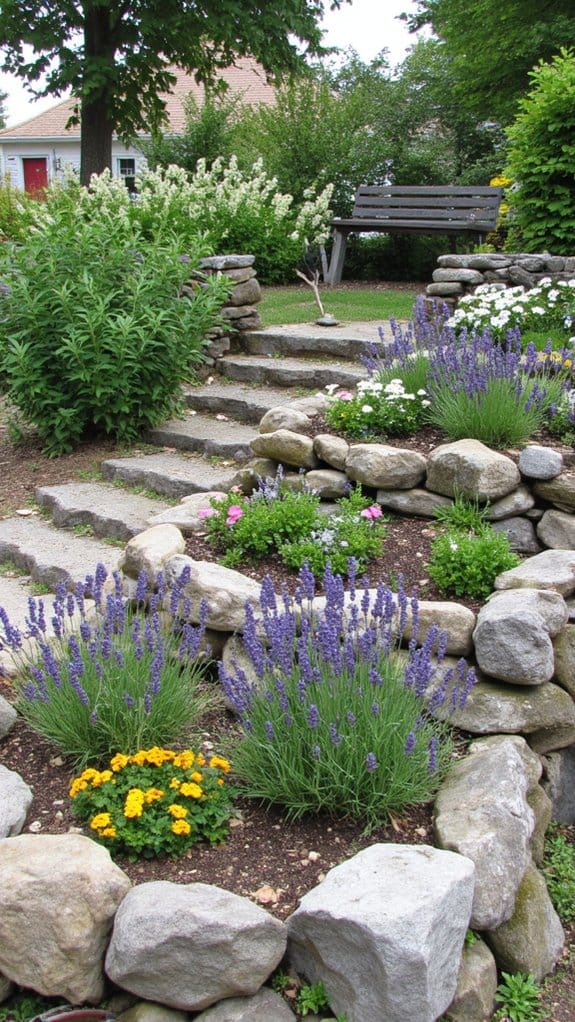 rustic stone accents enhance