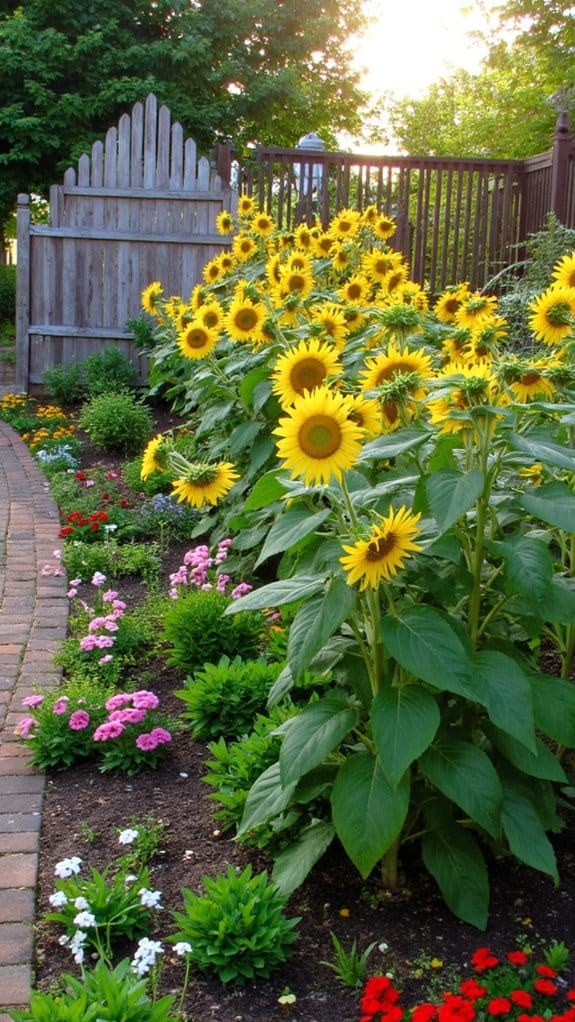 seasonal flower garden blooms
