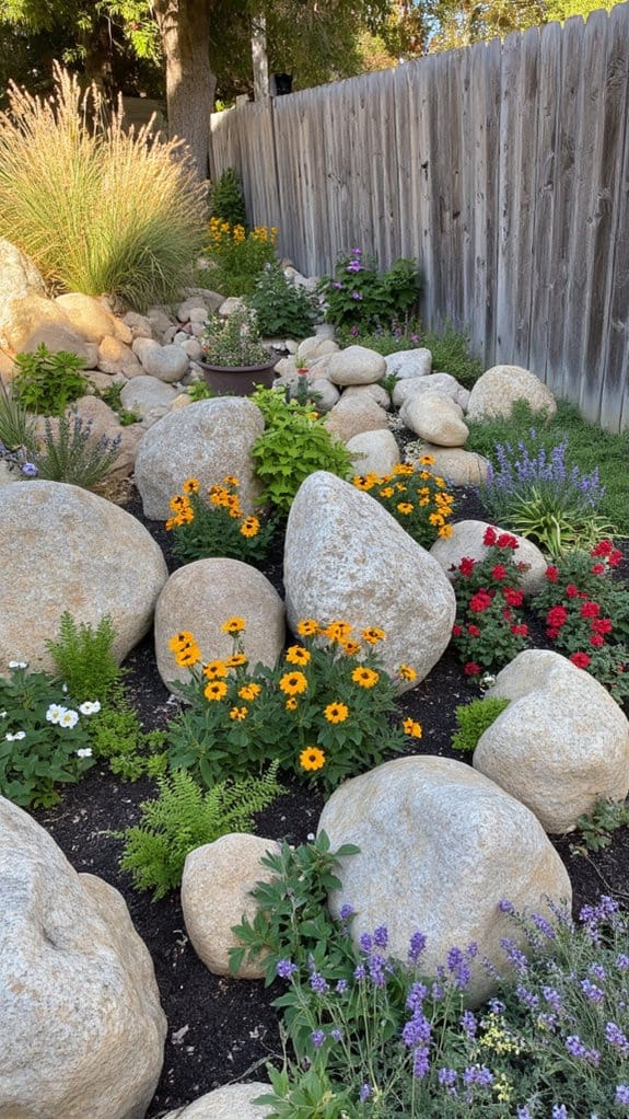 seasonal rock garden planting
