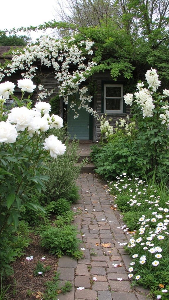 serene beauty of white flowers