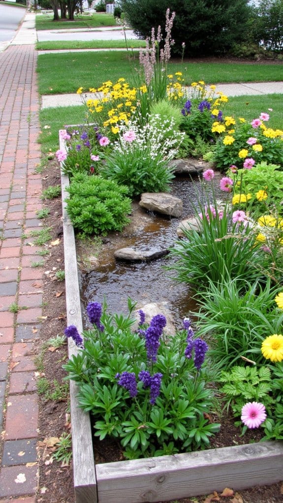 serene flower beds oasis