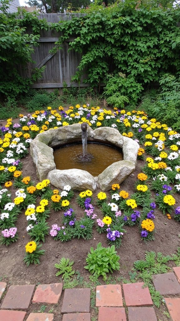serene garden water feature