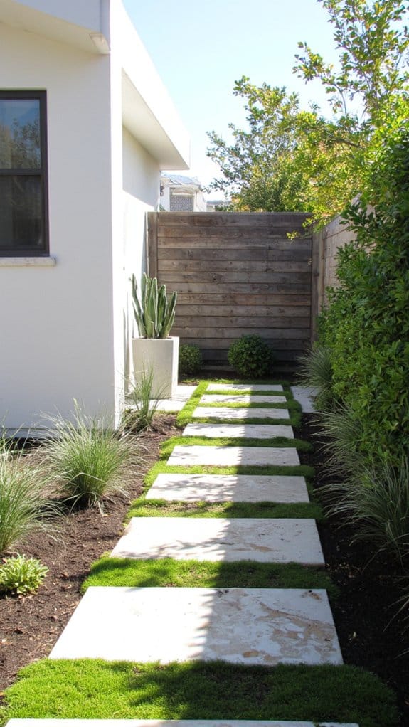 serene minimalist front yard