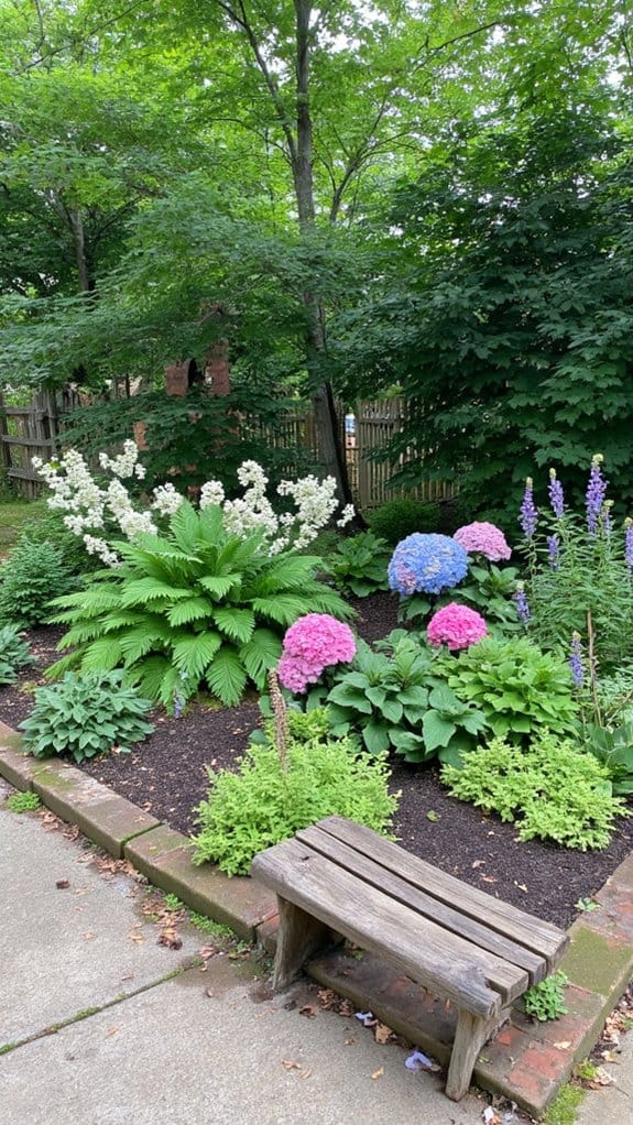 shady flower bed inspiration