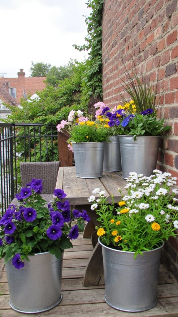 sleek metal containers elevate gardens