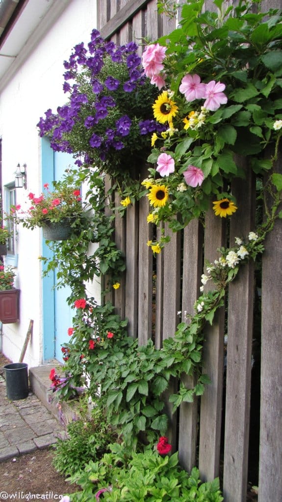 stunning vertical flower wall