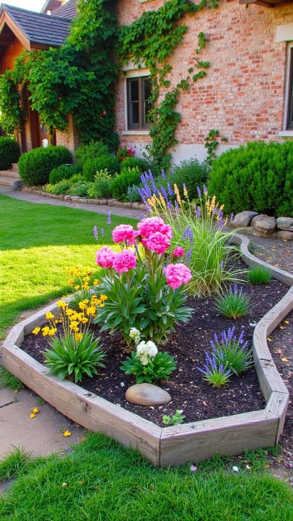 stylish flower bed edging