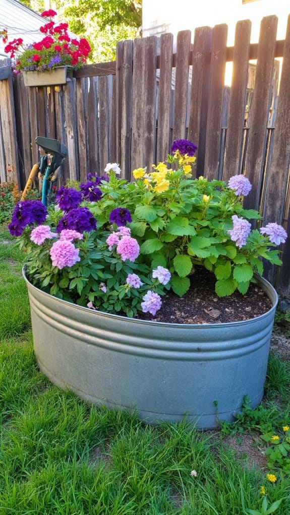 stylish galvanized steel planter