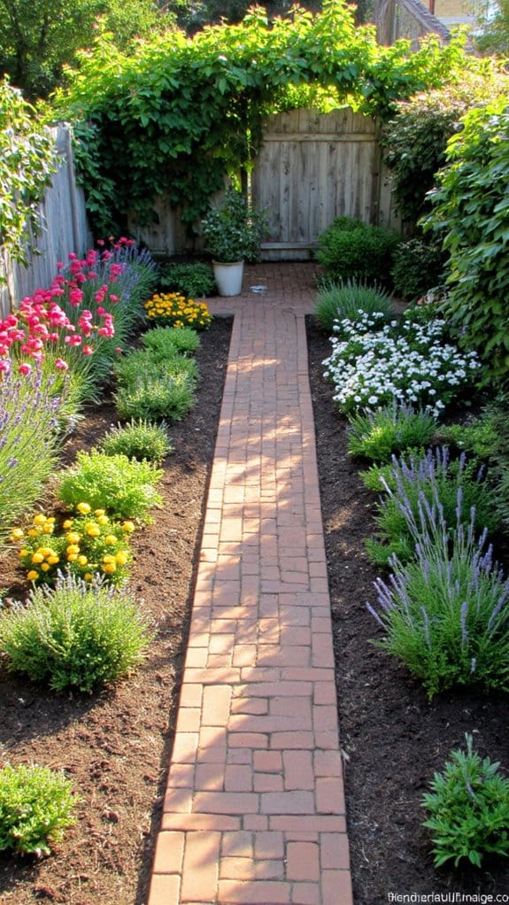 symmetrical flower garden design