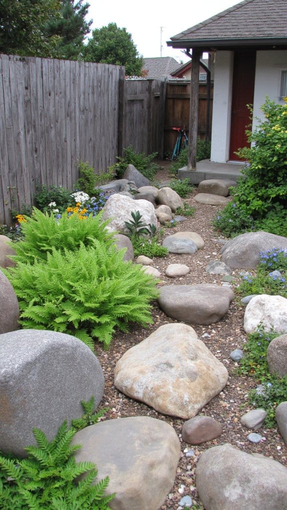 textured rock garden beauty