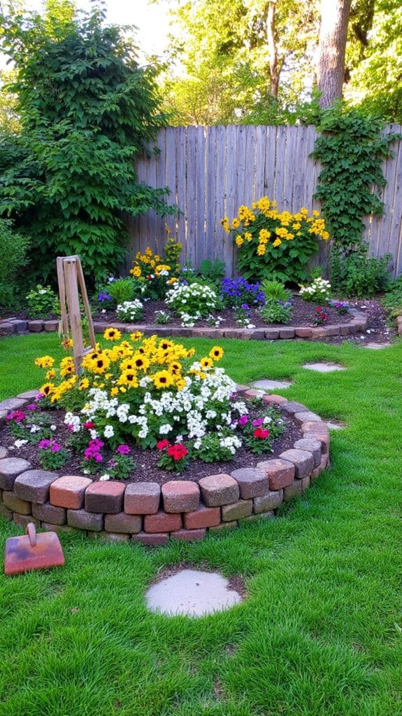 theme enhances flower bed