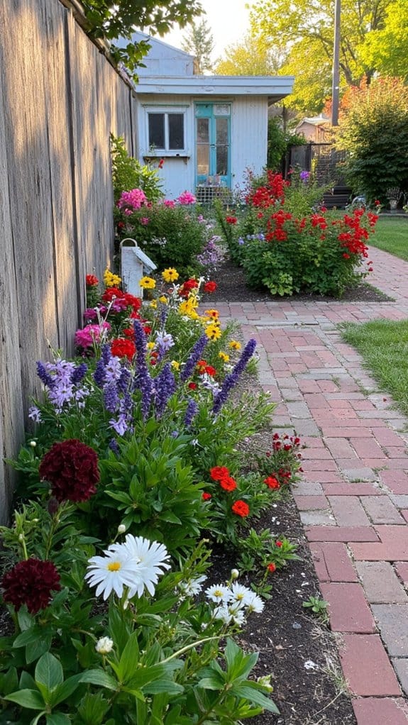 themed flower bed design