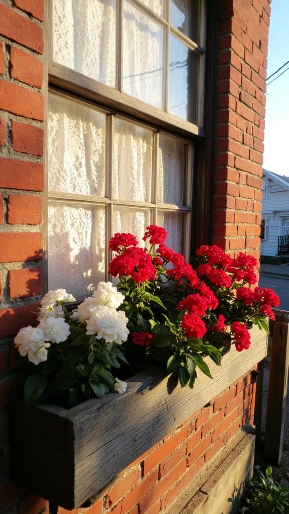 timeless red and white blooms