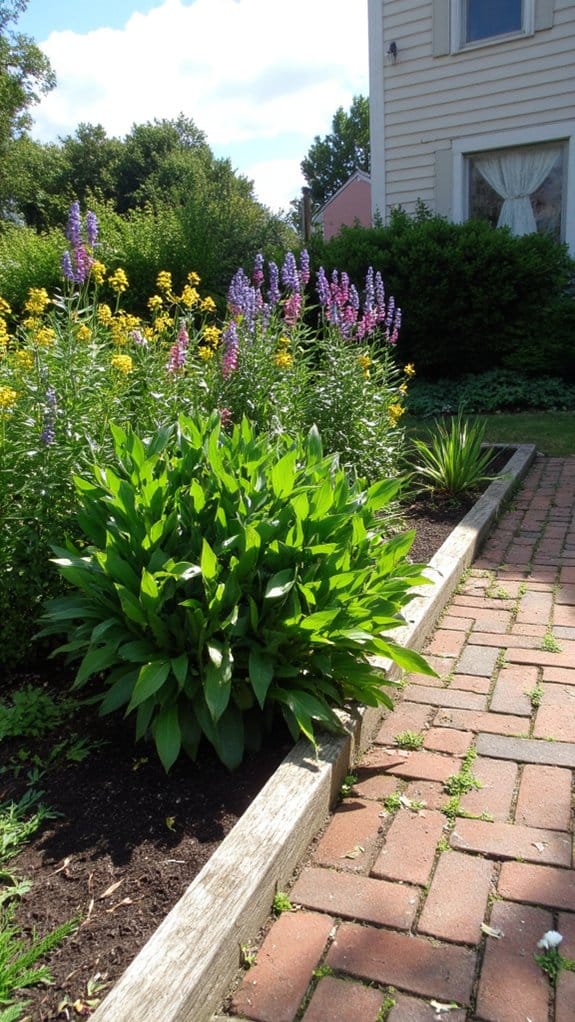 timeless wooden garden edging