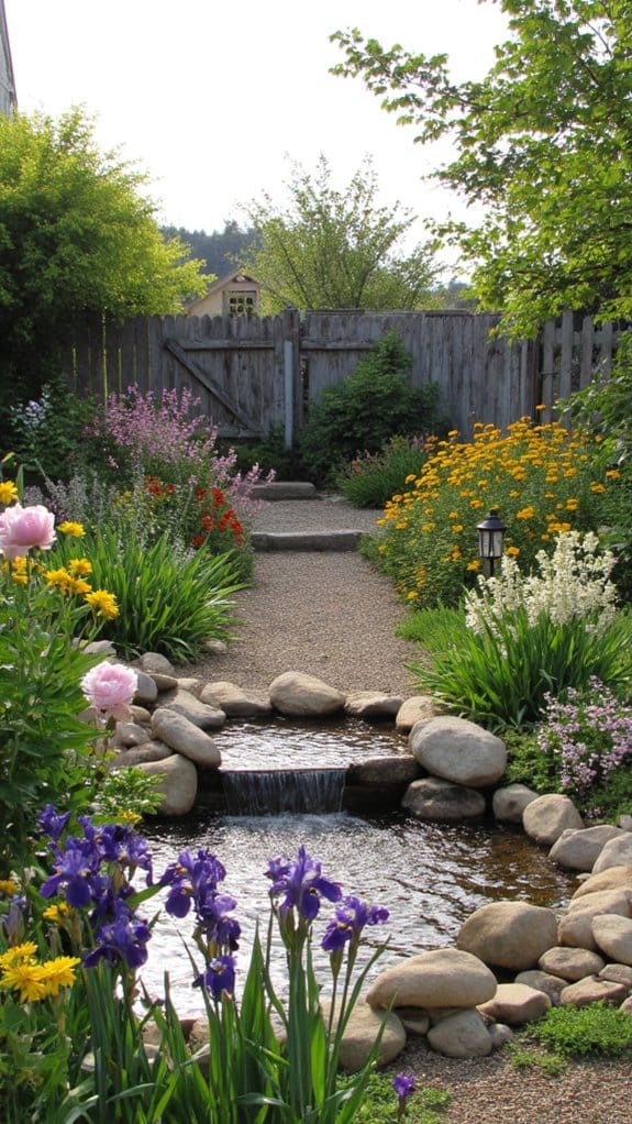 tranquil water feature garden