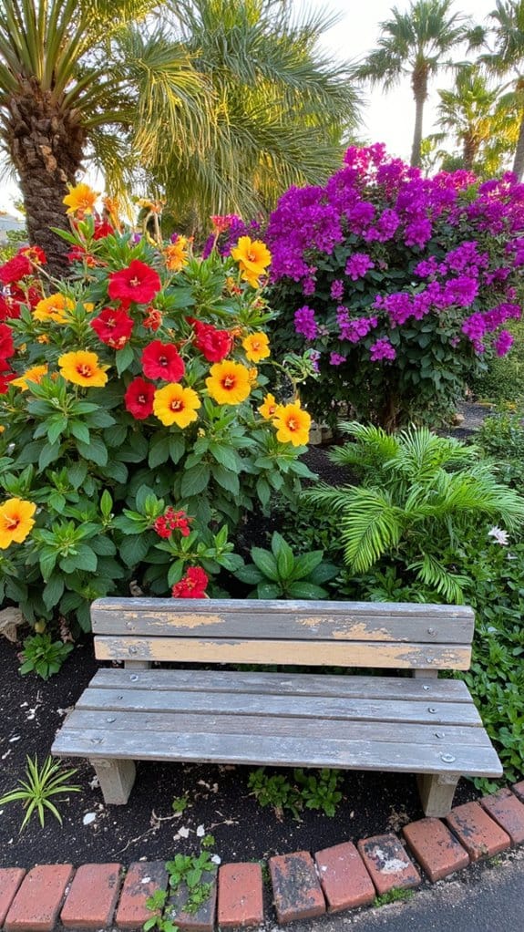 tropical flower bed inspiration