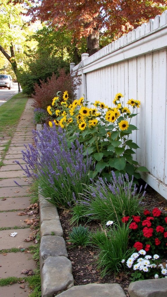 unique flower bed accents