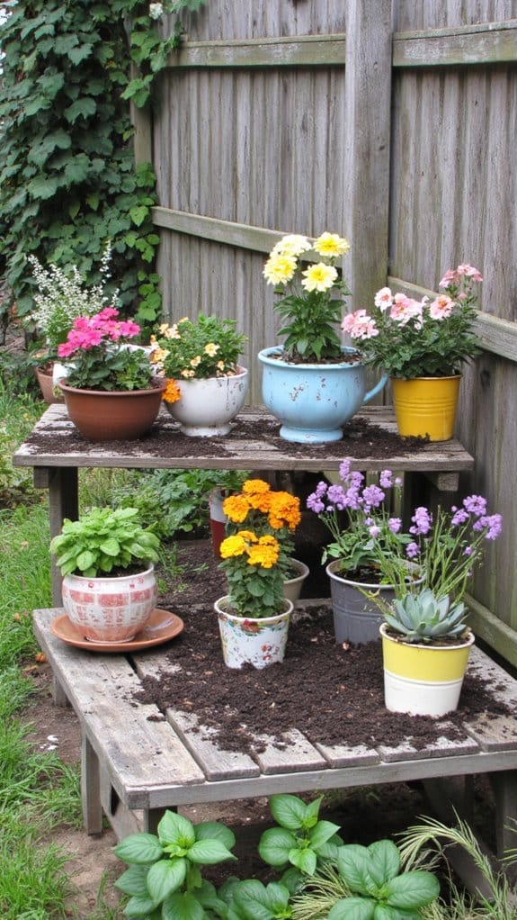 upcycled flower pot creations