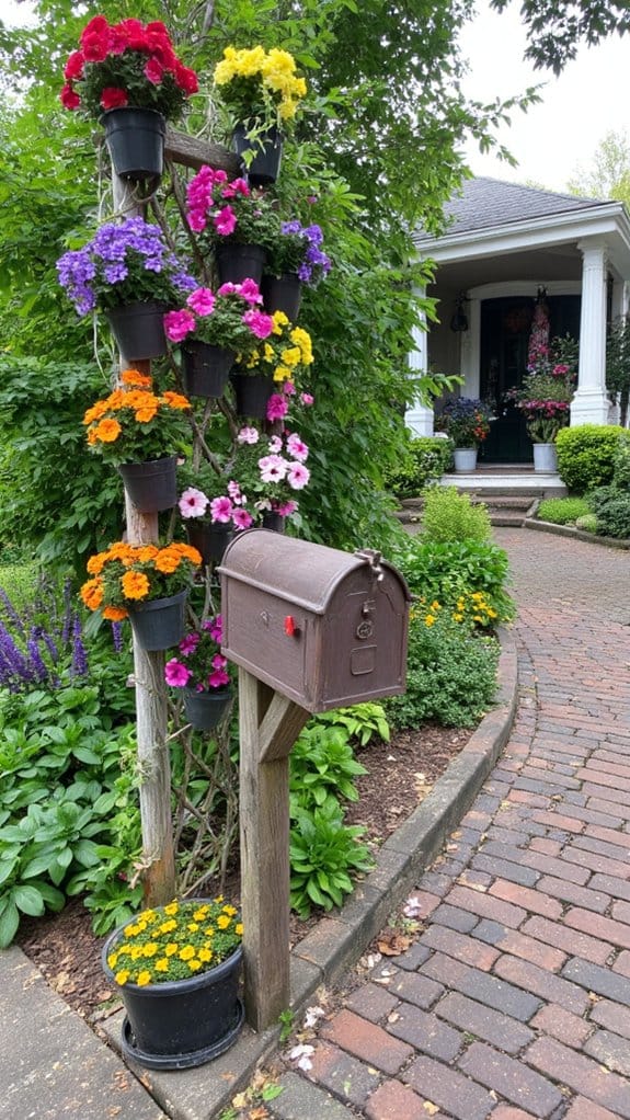 vertical mailbox garden display