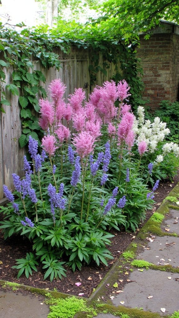 vibrant astilbe feathery plumes