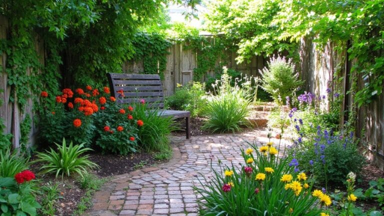 vibrant backyard flower landscaping