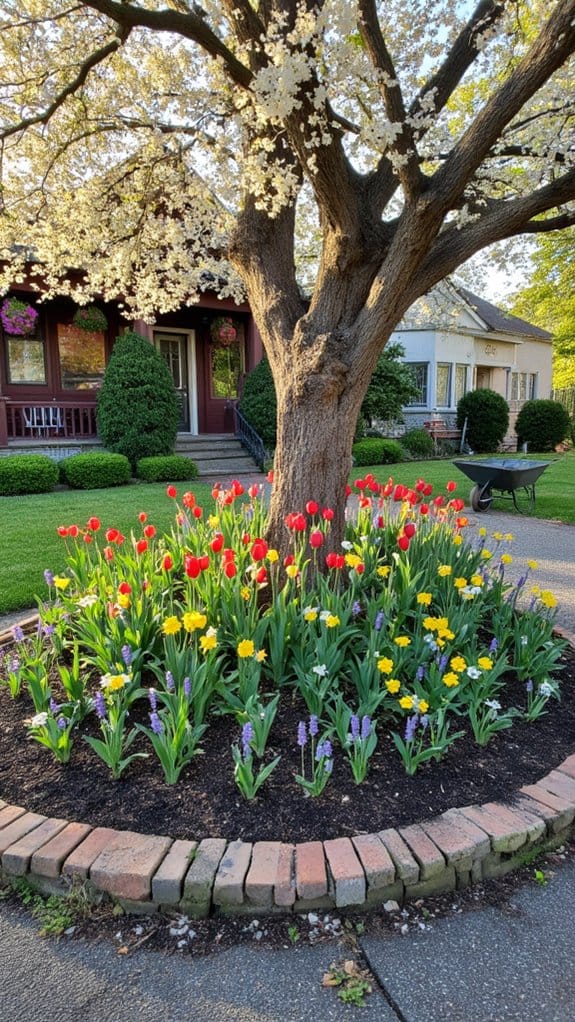 vibrant blooms enhance trees