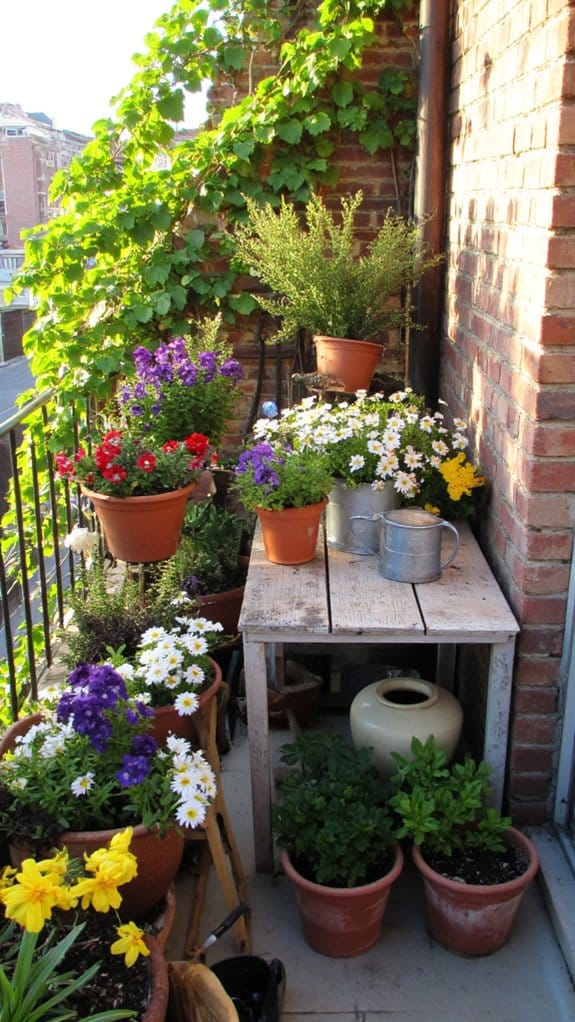 vibrant container gardening blooms