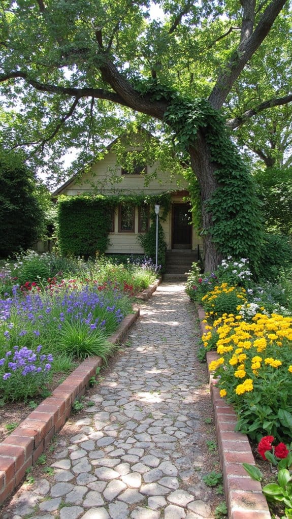 vibrant flower bed arrangements