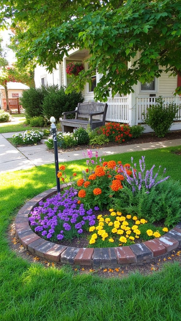 vibrant flower bed combinations