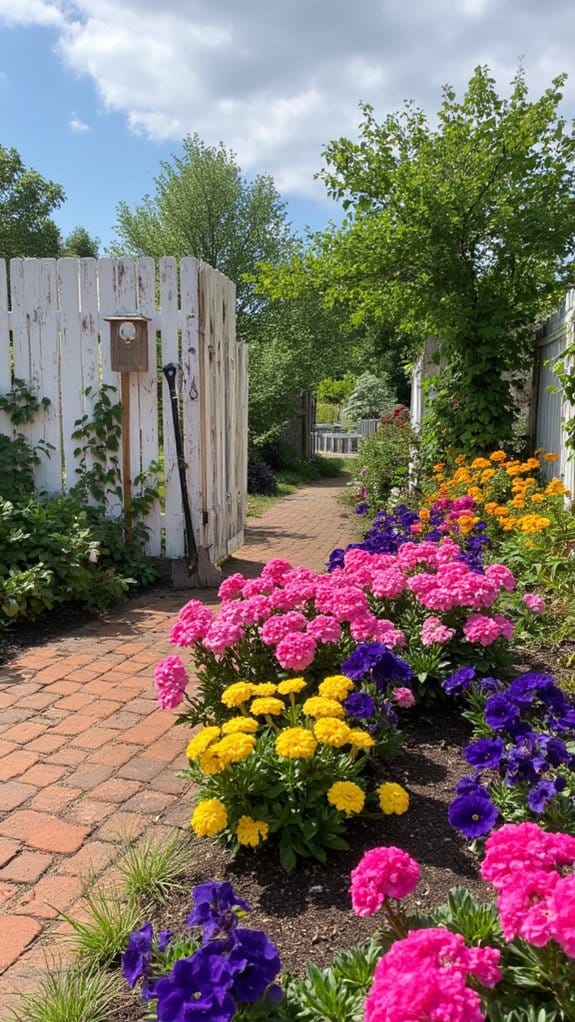 vibrant flower border creation
