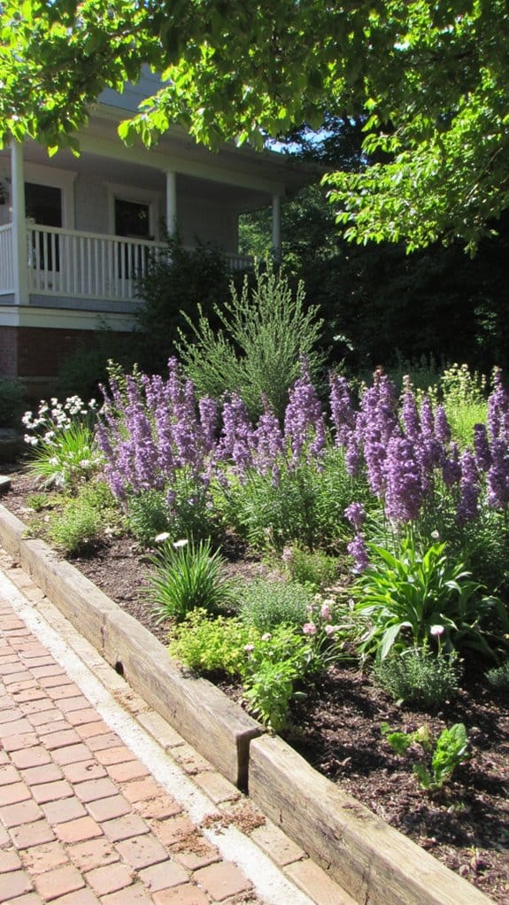 vibrant flowering plant borders