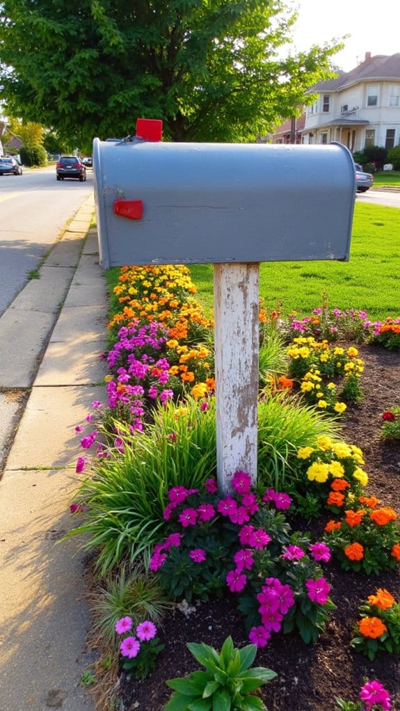 vibrant flowers for mailboxes