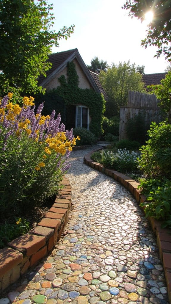 vibrant mosaic garden borders