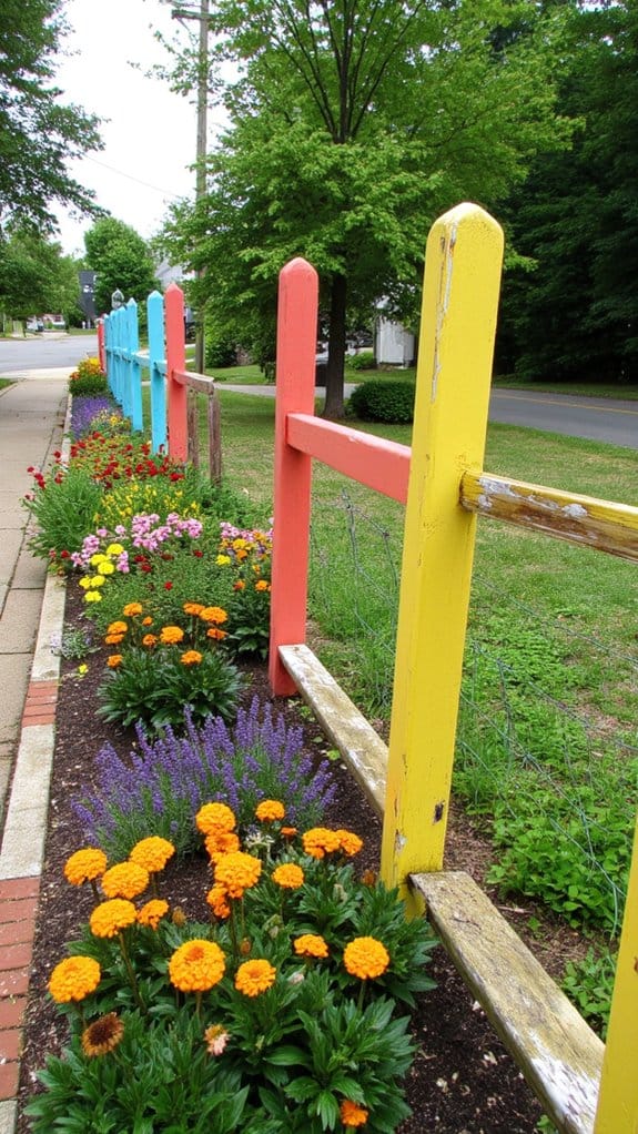 vibrant painted wood borders