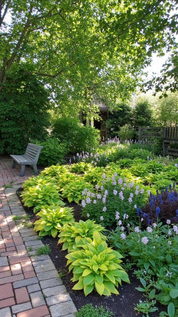 vibrant shady garden perennials
