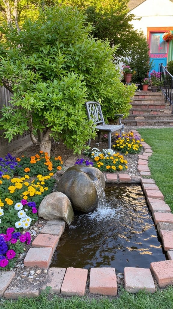 water feature enhances beauty