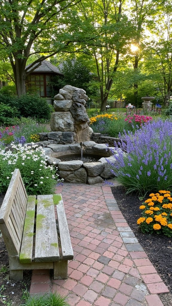 water feature enhances tranquility