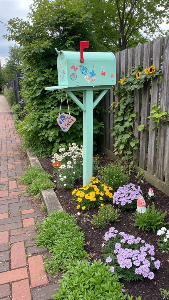 whimsical mailbox flower arrangements