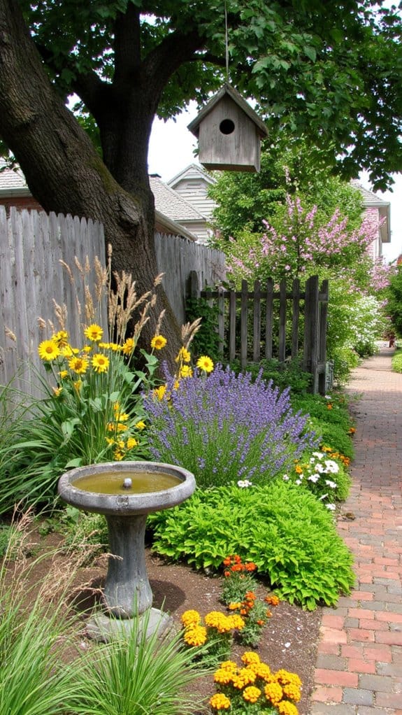 wildlife friendly flower garden