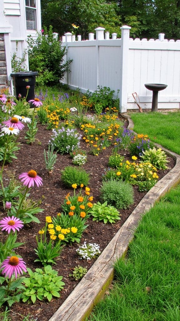wildlife friendly native flower beds