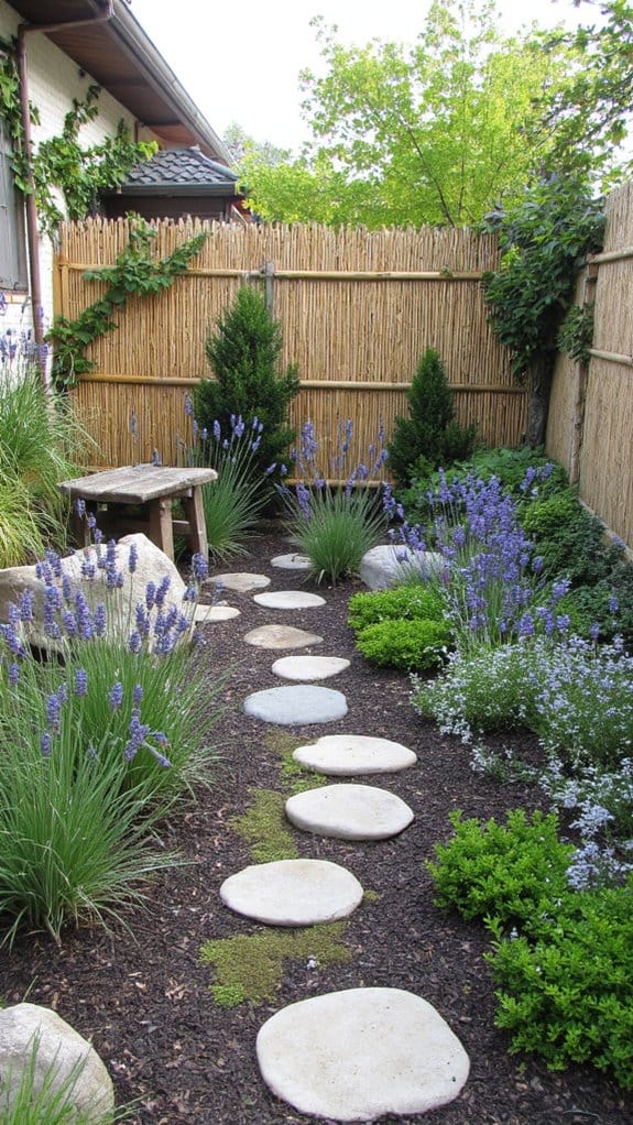 zen flower bed creation