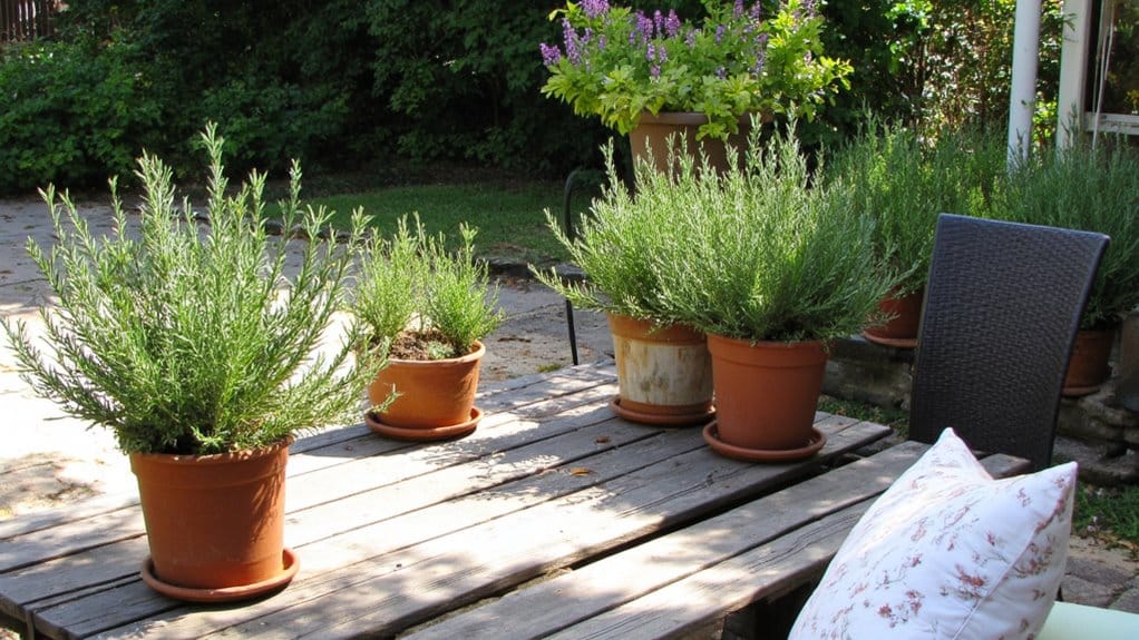 aromatic rosemary enhances gardens