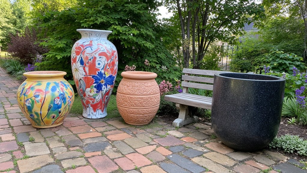 artistic large flower pots