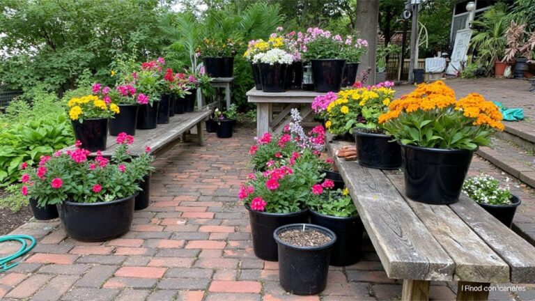 bold black outdoor pots