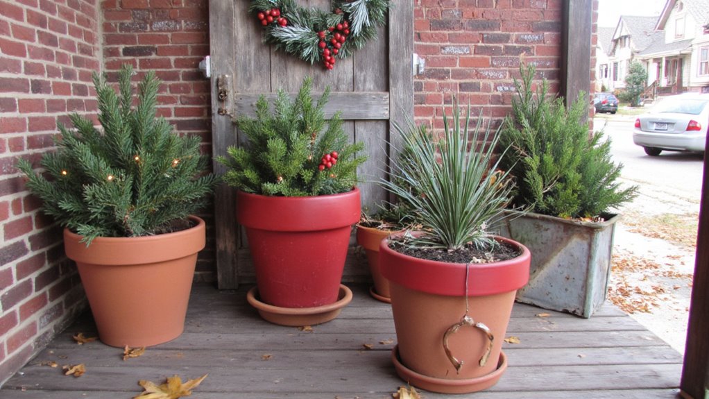 budget friendly festive flower pots