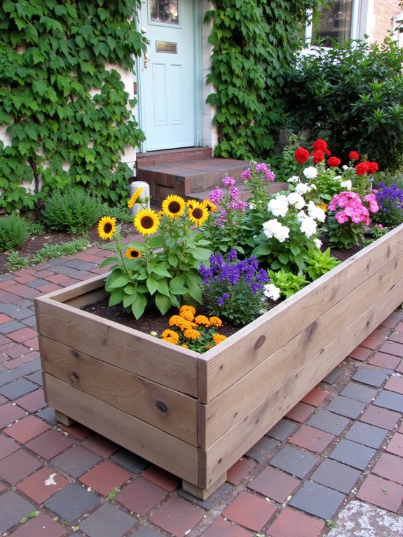 charming rustic wooden planters